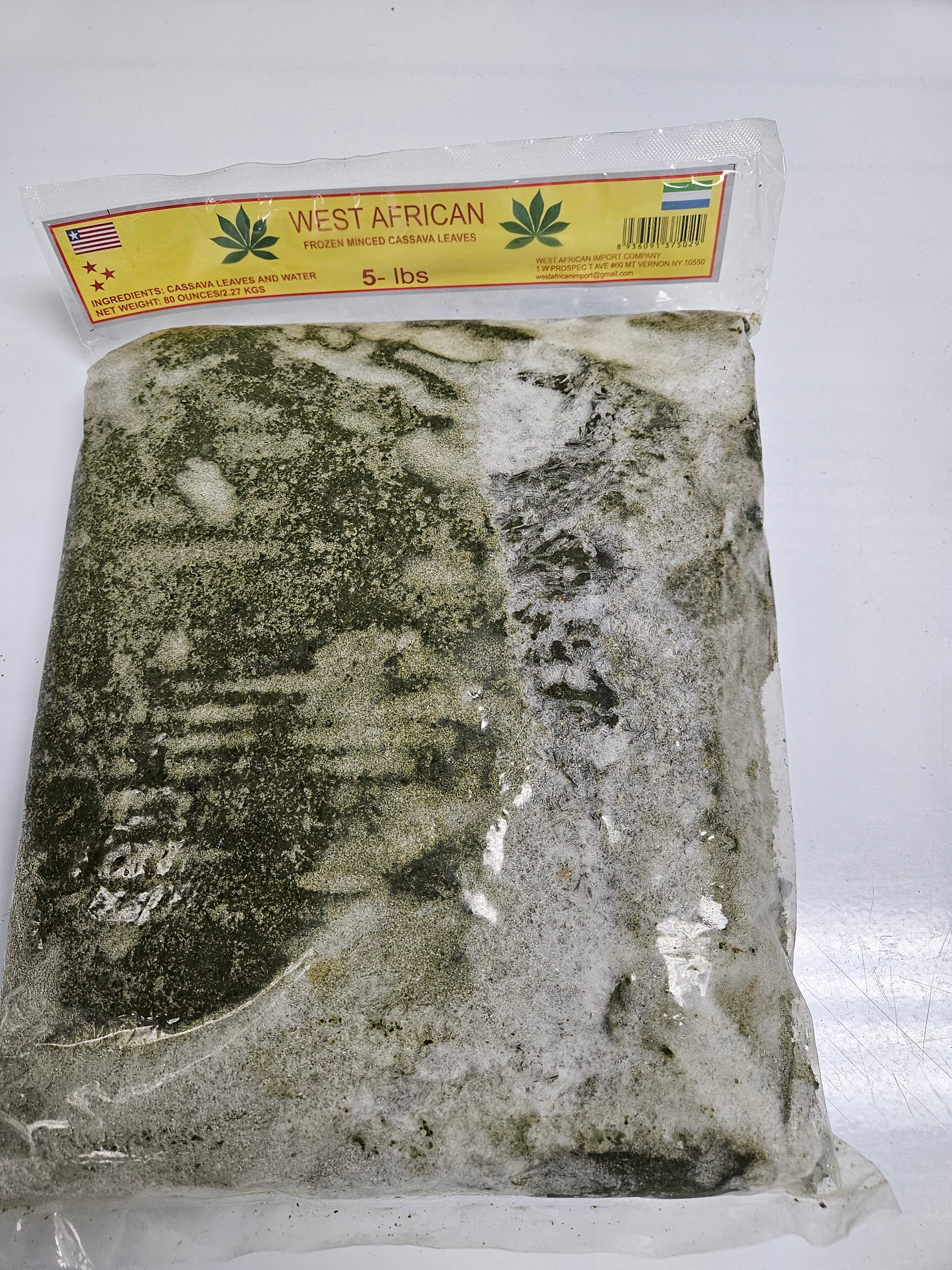 WEST AFRICAN FROZEN CASSAVA LEAVES(5LBS)