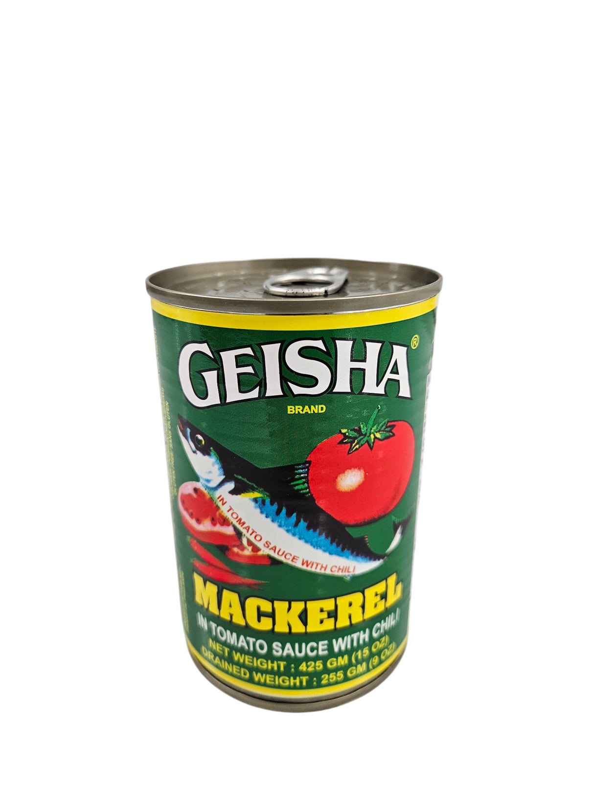 GEISHA MACKAREL IN TOMATO SAUCE WITH CHILI 15 OZ