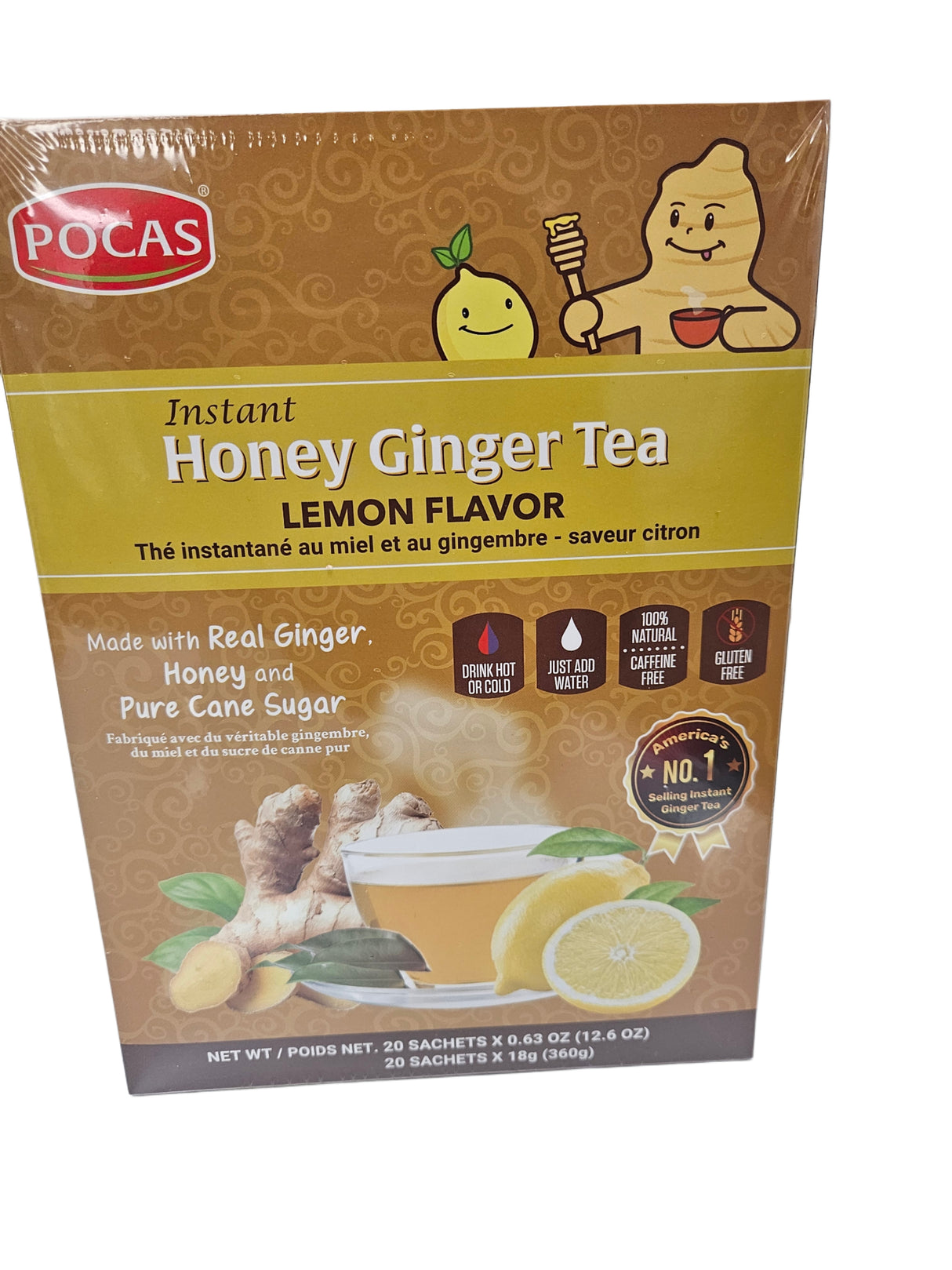 POCAS HONEY GINGER TEA (LEMON)
