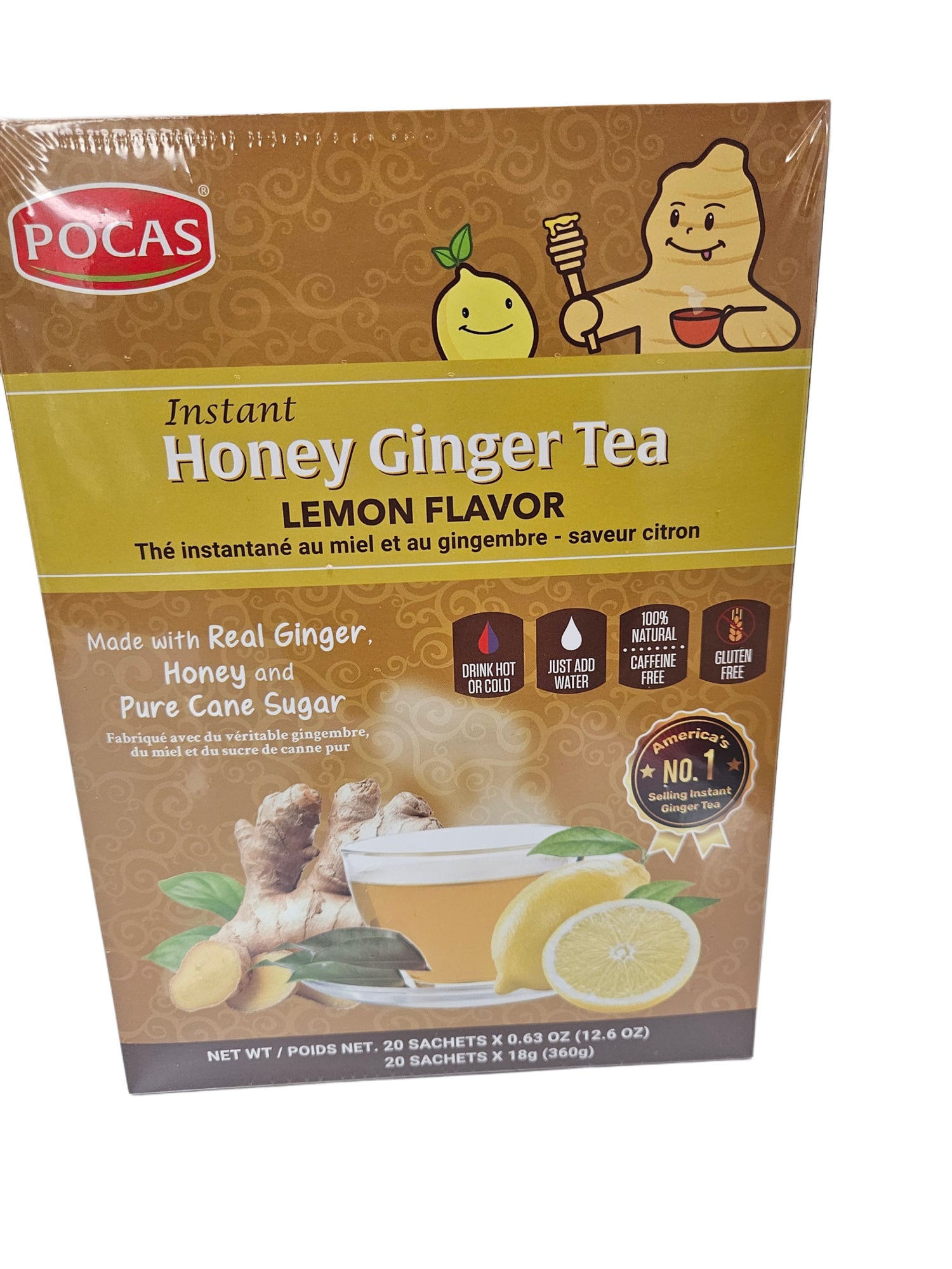 POCAS HONEY GINGER TEA (LEMON)