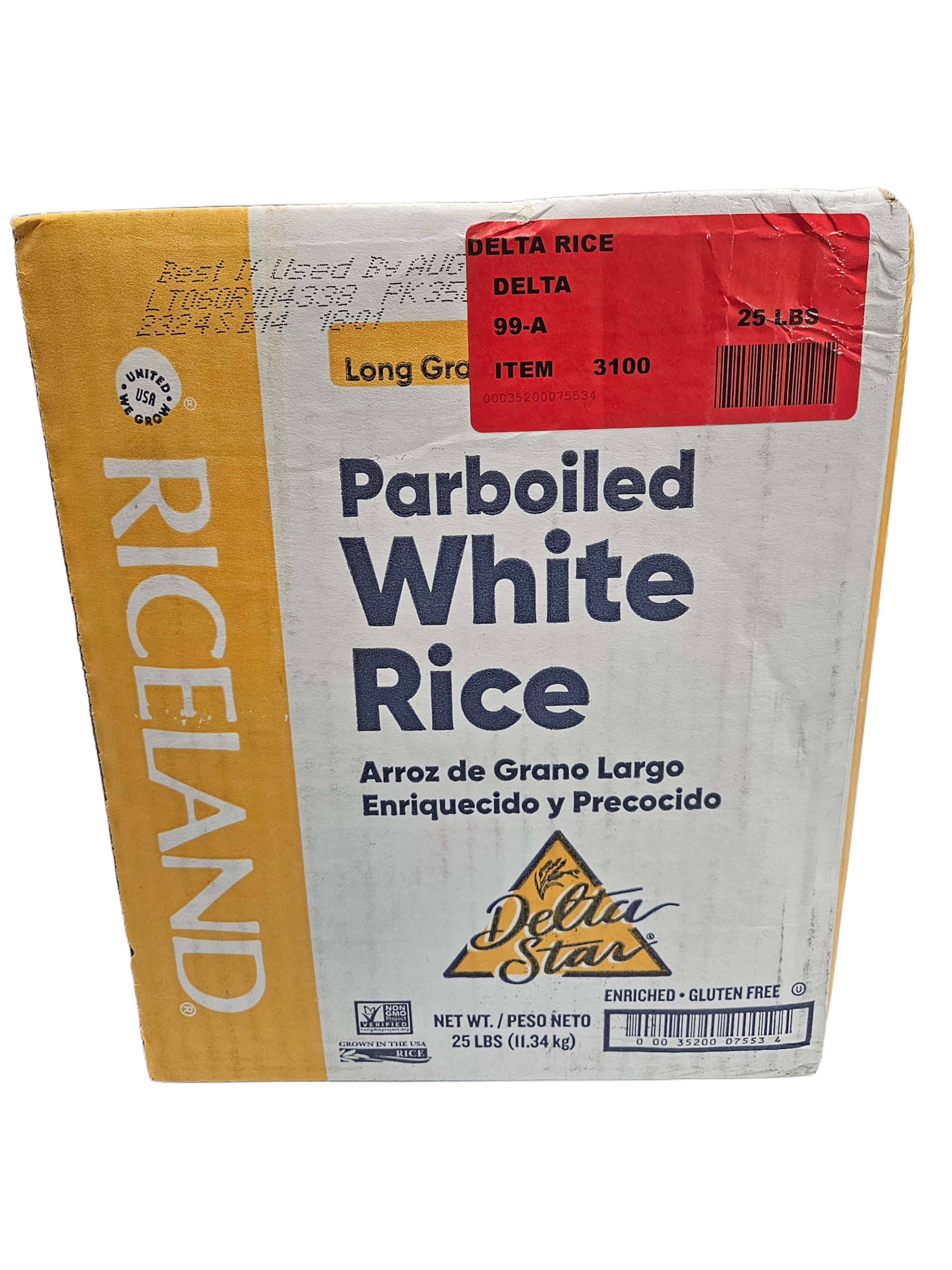 DELTA PARBOILED WHITE RICE 25LBS