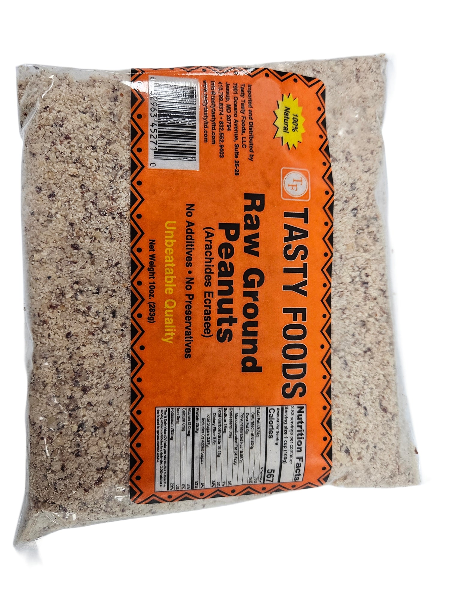 TASTY FOODS RAW GROUND PEANUTS (10 OZ)